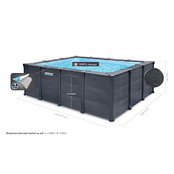 Acheter Piscine tubulaire Graphite rectangulaire 4,00 x 3,00 x 1,24 m - Intex