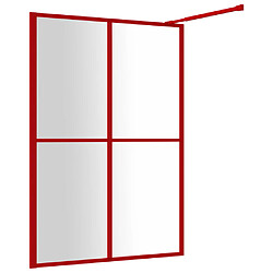 Acheter vidaXL Paroi de douche avec verre ESG transparent rouge 140x195 cm