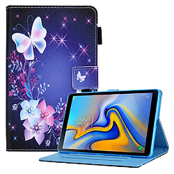 Etui en PU Impression de motifs avec support papillon et fleur pour votre Samsung Galaxy Tab A7 Lite 8.7 (2021) T220/T225