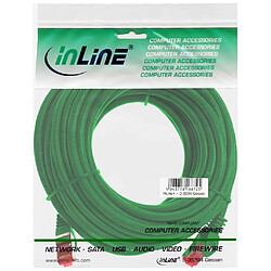 Câble de raccordement InLine® S / FTP PiMF Cat.6 PVC CCA 250 MHz, vert 10 m