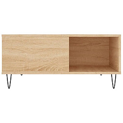 Maison Chic Table basse,Table Console Table d'appoint, Table pour salon chêne sonoma 80x80x36,5 cm bois d'ingénierie -MN84457 pas cher