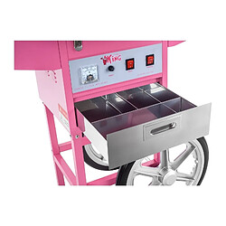 Helloshop26 Machine à barbe à papa professionnelle diamètre 72 cm avec chariot et coupole de protection 3614074