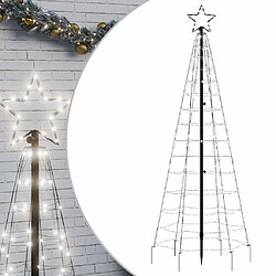 vidaXL Arbre de Noël lumineux avec piquets 220 LED blanc froid 180 cm