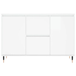 Acheter vidaXL Buffet blanc brillant 104x35x70 cm bois d'ingénierie