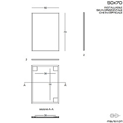 Acheter Kiamami Valentina MIROIR EN FIL DE FER POLI 50X70 RÉVERSIBLE AVEC BORDURE NOIRE MATE