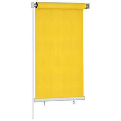 vidaXL Store roulant d'extérieur 80x140 cm Jaune PEHD