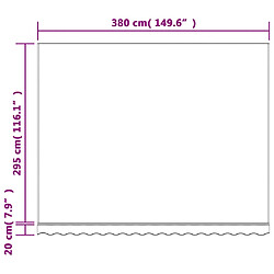 vidaXL Tissu de remplacement pour auvent rayures rouges et blanches pas cher