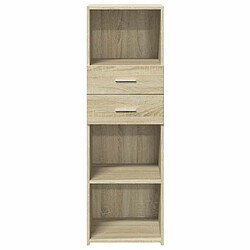 Avis vidaXL Buffet haut chêne sonoma 40x42,5x124 cm bois d'ingénierie