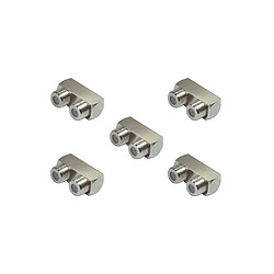 Pack 5 Connecteurs F - S-Impuls TR 85301 Mini - couplage coaxial, en métal