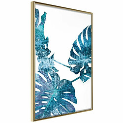 Paris Prix Affiche Murale Encadrée Sapphire Monstera 20 x 30 cm Or