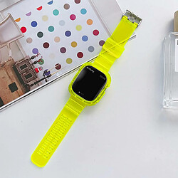 Avis Avizar Bracelet pour Apple Watch 49mm Silicone Bumper Ajustable transparent jaune