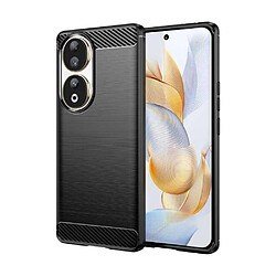 Htdmobiles Coque pour Huawei Honor 90 5G - housse etui silicone gel carbone + verre trempe - NOIR