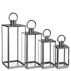 Atmosphera, Createur D'Interieur Lot de 4 lanternes rectangles extérieures