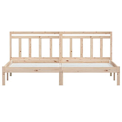 Acheter Maison Chic Lit Moderne Chambre - Cadre/structure de lit pour adulte Bois de pin massif 160x200 cm -MN85352