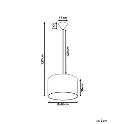 Avis Beliani Lampe suspension bleue DULCE