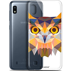 Caseink Coque Pour Samsung Galaxy A10 (6.2 ) [Gel HD Polygon Series Animal - Souple - Ultra Fin - Imprimé en France] Hibou