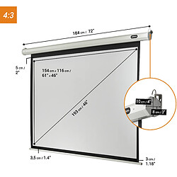 Ecran de projection celexon Economy Motorisé 160 x 120 cm