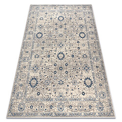 RUGSX Tapis NAIN Cadre ornement 7586 51935 beige bleu foncé 120x170 cm