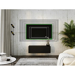 Acheter 3XELIVING Meuble TV suspendu, D: l : 100 cm, H : 34 cm, P : 32 cm NOIR MAT