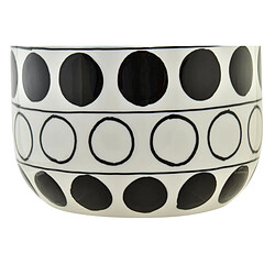 Avis Vase DKD Home Decor Porcelaine Noir Blanc Moderne Cercles (16 x 16 x 18 cm)