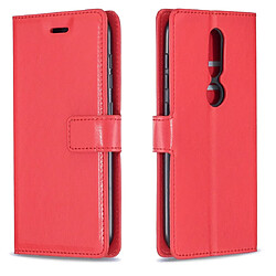 Wewoo Housse Coque Etui à rabat horizontal pour Nokia 4.2 Crazy Horse Texture avec supportfentes cartesportefeuille et cadre photo Rouge