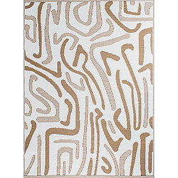 Jardindeco Tapis extérieur en polypropylène Spargi 1741 beige 120 x 160 cm.