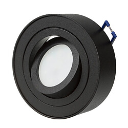 Plafonnier spot Maclean MCE462 B pour sources lumineuses MR16/GU10 noir 94x32mm rond aluminium