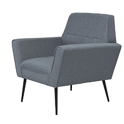 vidaXL Fauteuil gris clair acier et tissu