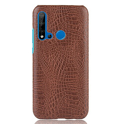 Wewoo Coque PC + PU antichoc à texture de crocodile pour Huawei P20 lite 2019 / Huawei nova 5i marron