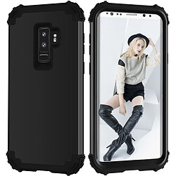 Wewoo Coque renforcée noir pour Samsung Galaxy S9 + Dropproof 3 en 1 Pas de Gap dans le Moyen Silicone Manchon Housse de Protection