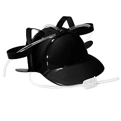 Nouveauté Boire Casque Bière Chapeau Boisson Support Soda Fête Stag Faire Jeu Noir