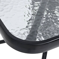 Avis vidaXL Table de jardin Noir 70x70x70 cm Acier