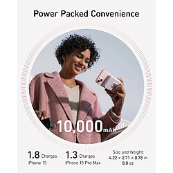 Acheter SANAG Maggo Power Bank (10,000Mah, 15W Compatible Avec Magsafe) Certifié Qi2 Avec Affichage Intelligent Et Pliable, Pour Iphone(Câble Usb-C Inclus)