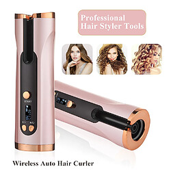 Universal Épingles à cheveux automatiques Ceramique sans fil Fer à friser Pinces à cheveux en fer Beach Wave Fer Curling Baguette Air Curler USB sans fil |