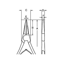 Bahco - Pince à circlips en fer à cheval extérieur 175 mm chromée - 2460