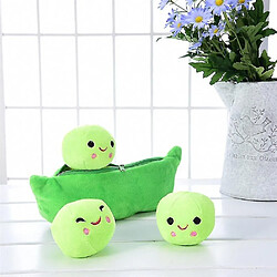 Avis Universal Créatif mignon, 3 petits pois en peluche en gousse, oreiller moelleux (jaune)