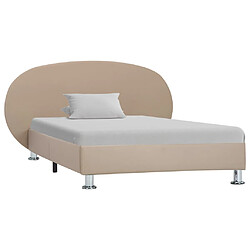 vidaXL Cadre de lit sans matelas cappuccino similicuir 100x200 cm