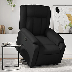 vidaXL Fauteuil inclinable électrique noir similicuir