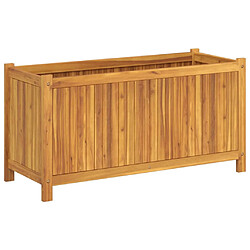 Acheter vidaXL Jardinière avec doublure 99,5x38x50 cm bois massif d'acacia