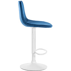 Acheter Non Tabouret de bar Divo velours blanc