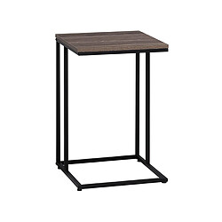 Beliani Table basse bois foncé et taupe TROY