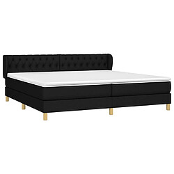 Avis Maison Chic Lit Adulte - Lit simple Lit à sommier tapissier avec matelas moelleux - Meuble de Chambre - Noir 200x200 cm Tissu -MN34574