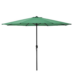 Helloshop26 Parasol de jardin résistant au rayonnement UV imperméable polyester acier 300 cm vert 03_0005911