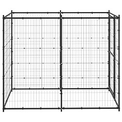 Avis Helloshop26 Chenil extérieur cage enclos parc animaux chien d'extérieur pour chiens acier 110 x 220 x 180 cm 02_0000361