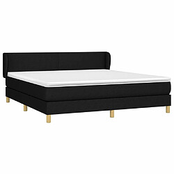 Avis Maison Chic Lit Adulte - Lit simple Lit à sommier tapissier avec matelas moelleux - Meuble de Chambre - Noir 160x200 cm Tissu -MN81802