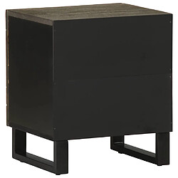 Acheter vidaXL Table de chevet noir 40x33x46 cm bois de manguier solide