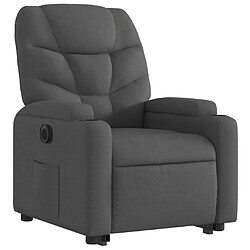 Avis vidaXL Fauteuil inclinable électrique gris foncé tissu