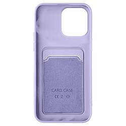 Avizar Coque iPhone 14 Pro Max Silicone Souple Porte-carte lavande