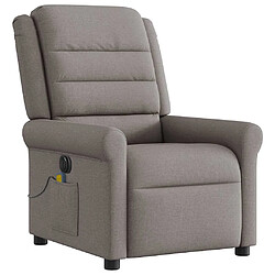 Avis vidaXL Fauteuil de massage inclinable électrique Taupe Tissu