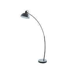 Vente-Unique Lampadaire arc style industriel en fer - H. 177 cm - Noir - LOPAZ 